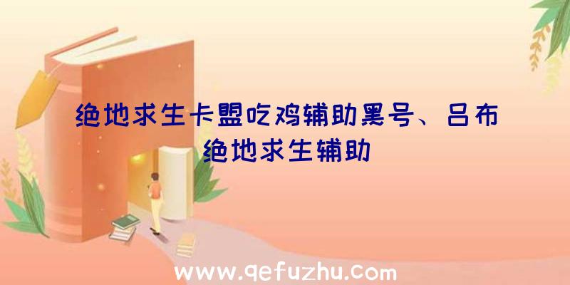 绝地求生卡盟吃鸡辅助黑号、吕布绝地求生辅助