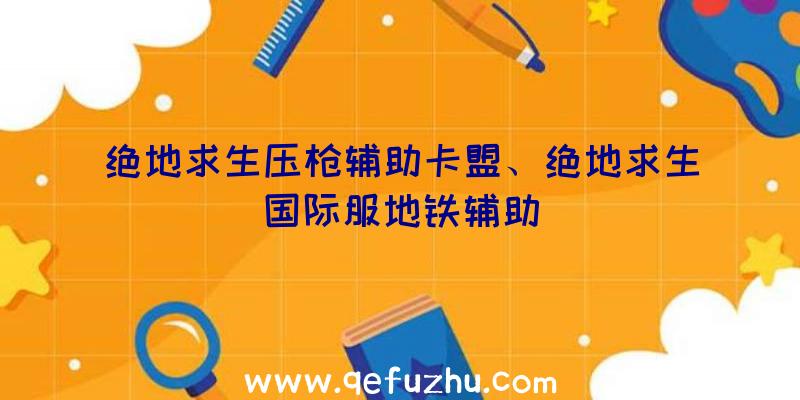 绝地求生压枪辅助卡盟、绝地求生国际服地铁辅助