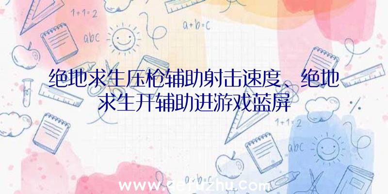 绝地求生压枪辅助射击速度、绝地求生开辅助进游戏蓝屏