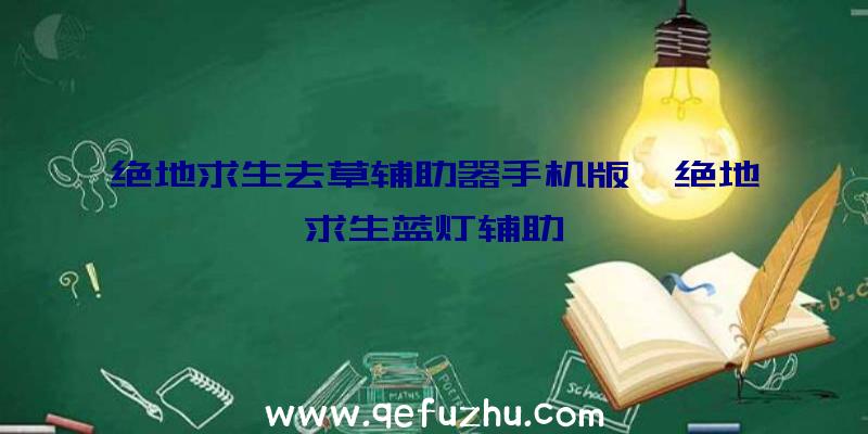 绝地求生去草辅助器手机版、绝地求生蓝灯辅助