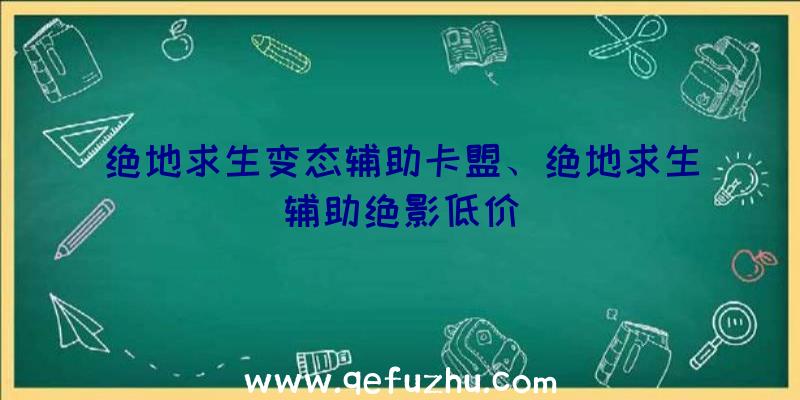 绝地求生变态辅助卡盟、绝地求生辅助绝影低价