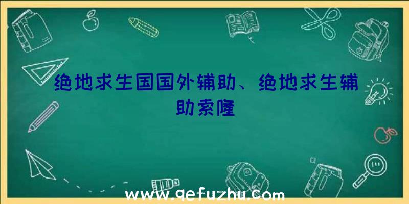 绝地求生国国外辅助、绝地求生辅助索隆