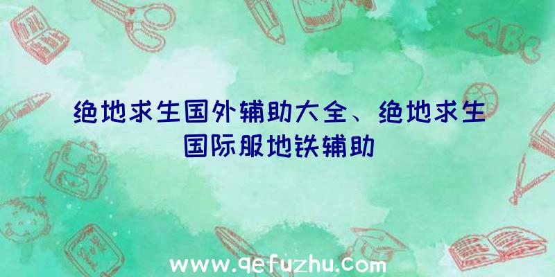 绝地求生国外辅助大全、绝地求生国际服地铁辅助