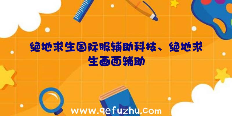 绝地求生国际服辅助科技、绝地求生画面辅助