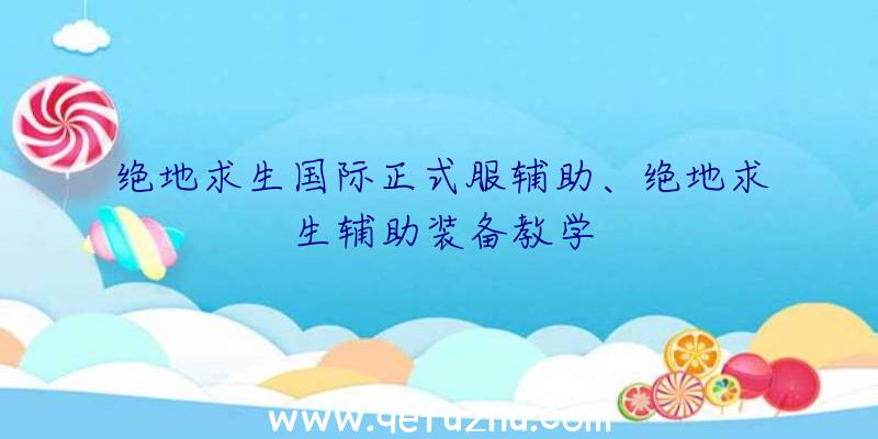 绝地求生国际正式服辅助、绝地求生辅助装备教学