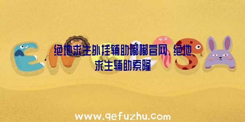 绝地求生外挂辅助嘟嘟官网、绝地求生辅助索隆