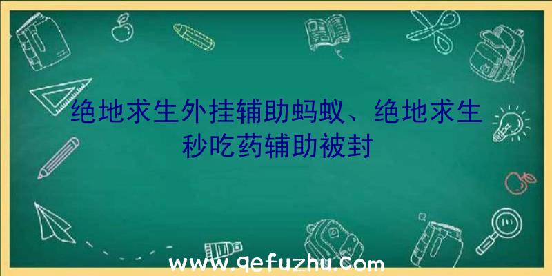 绝地求生外挂辅助蚂蚁、绝地求生秒吃药辅助被封