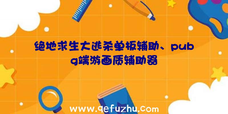 绝地求生大逃杀单板辅助、pubg端游画质辅助器