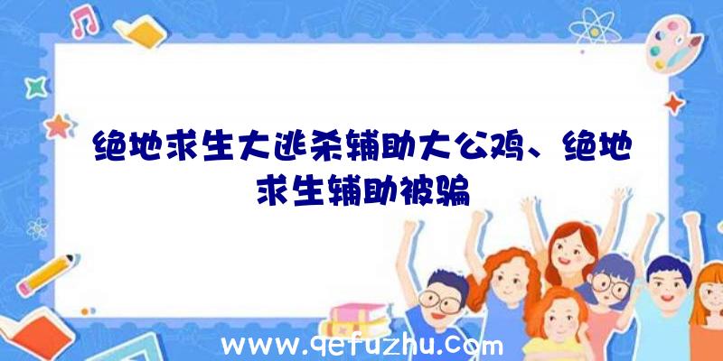 绝地求生大逃杀辅助大公鸡、绝地求生辅助被骗