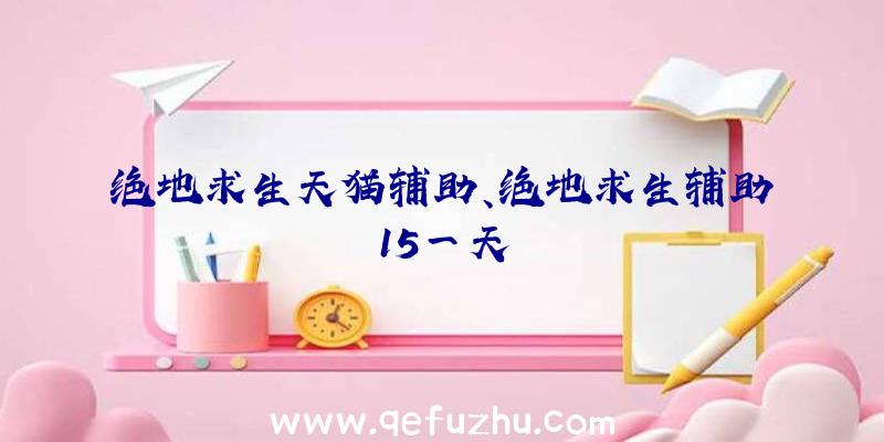 绝地求生天猫辅助、绝地求生辅助15一天