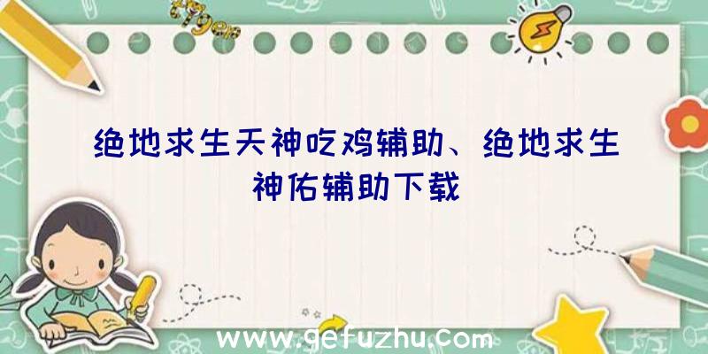 绝地求生天神吃鸡辅助、绝地求生神佑辅助下载