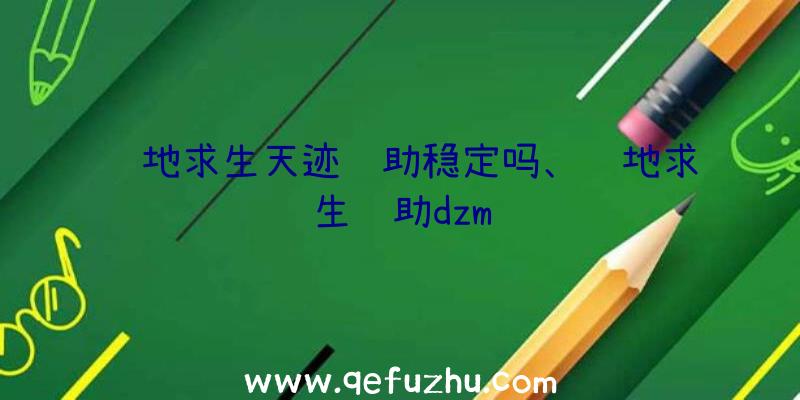 绝地求生天迹辅助稳定吗、绝地求生辅助dzm