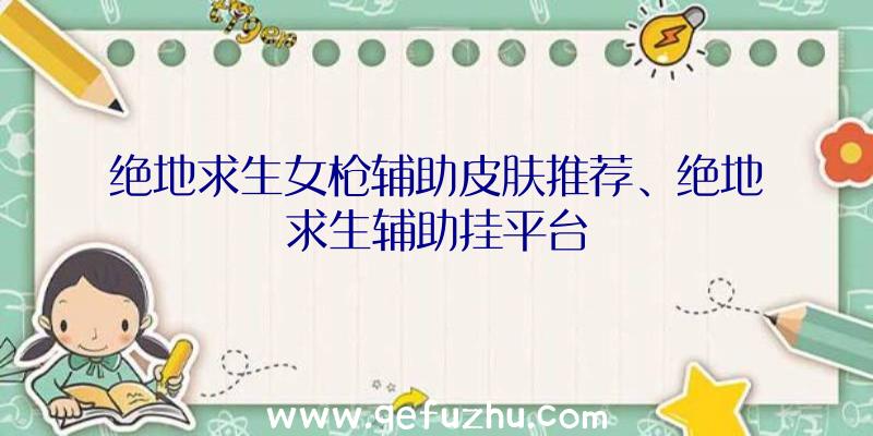 绝地求生女枪辅助皮肤推荐、绝地求生辅助挂平台