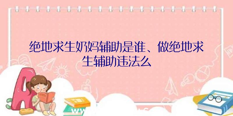 绝地求生奶妈辅助是谁、做绝地求生辅助违法么