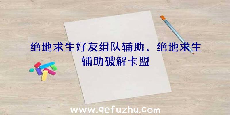 绝地求生好友组队辅助、绝地求生辅助破解卡盟