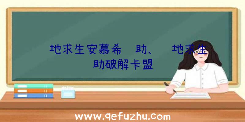 绝地求生安慕希辅助、绝地求生辅助破解卡盟