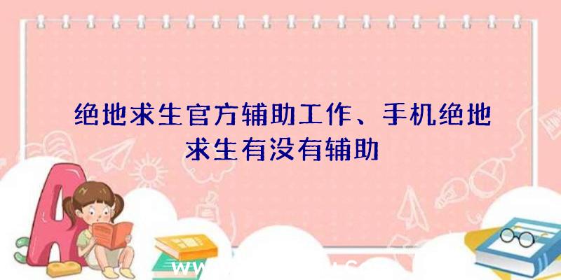 绝地求生官方辅助工作、手机绝地求生有没有辅助