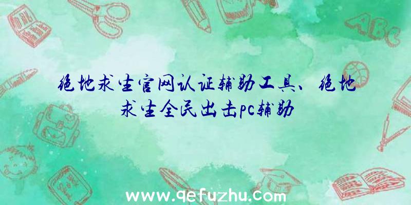 绝地求生官网认证辅助工具、绝地求生全民出击pc辅助