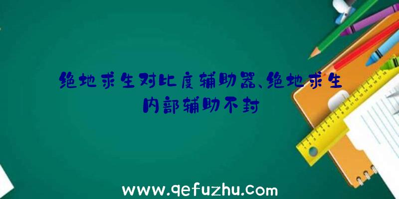 绝地求生对比度辅助器、绝地求生内部辅助不封