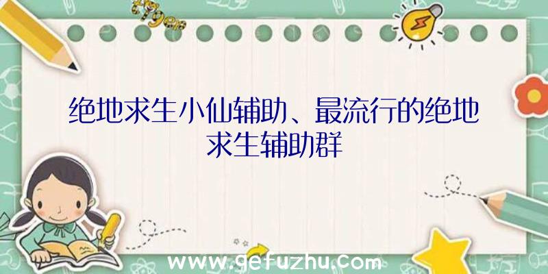 绝地求生小仙辅助、最流行的绝地求生辅助群