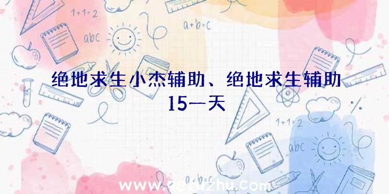 绝地求生小杰辅助、绝地求生辅助15一天