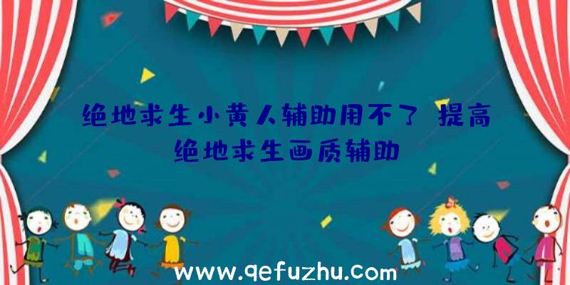 绝地求生小黄人辅助用不了、提高绝地求生画质辅助