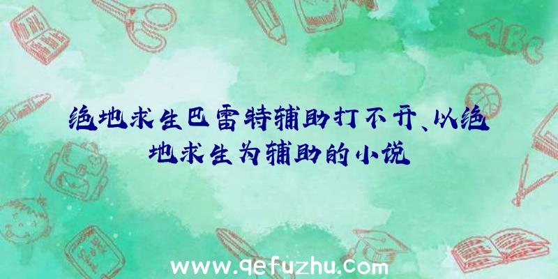 绝地求生巴雷特辅助打不开、以绝地求生为辅助的小说