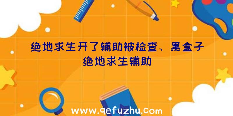 绝地求生开了辅助被检查、黑盒子绝地求生辅助