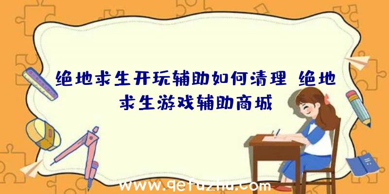 绝地求生开玩辅助如何清理、绝地求生游戏辅助商城