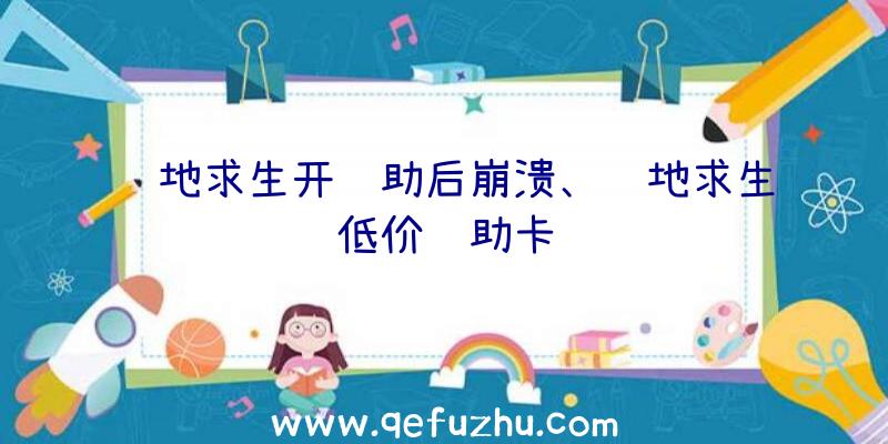 绝地求生开辅助后崩溃、绝地求生低价辅助卡