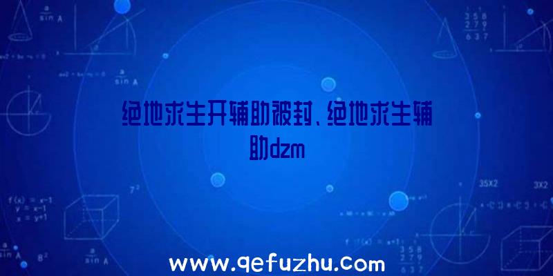 绝地求生开辅助被封、绝地求生辅助dzm