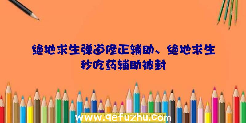 绝地求生弹道修正辅助、绝地求生秒吃药辅助被封