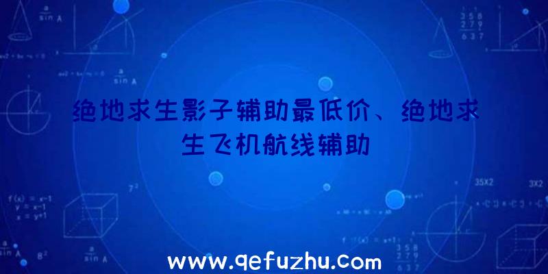 绝地求生影子辅助最低价、绝地求生飞机航线辅助