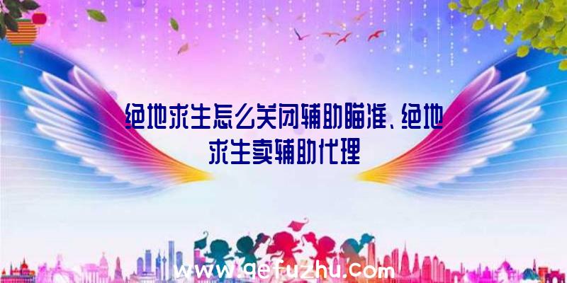 绝地求生怎么关闭辅助瞄准、绝地求生卖辅助代理