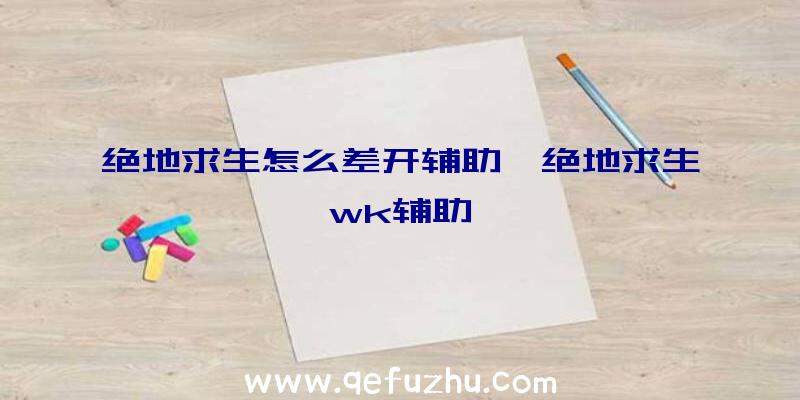 绝地求生怎么差开辅助、绝地求生wk辅助