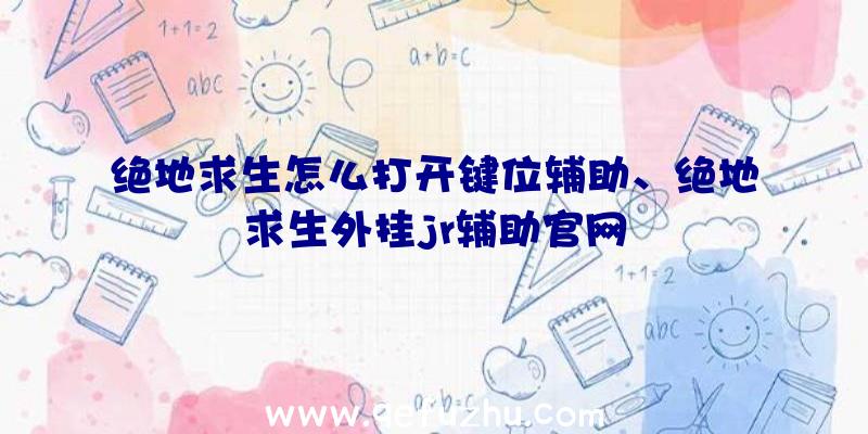 绝地求生怎么打开键位辅助、绝地求生外挂jr辅助官网