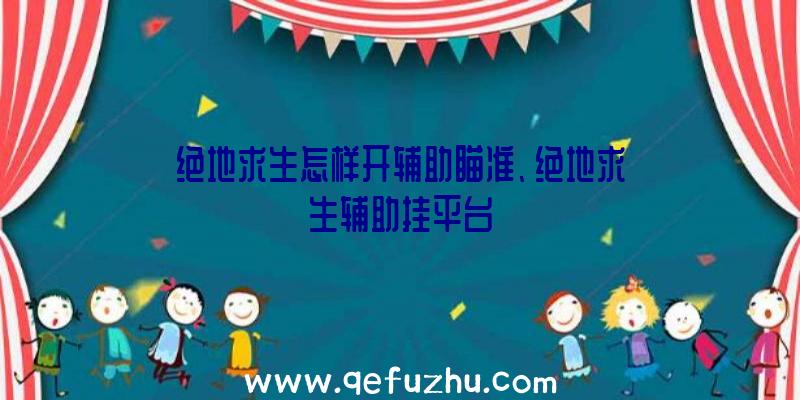 绝地求生怎样开辅助瞄准、绝地求生辅助挂平台