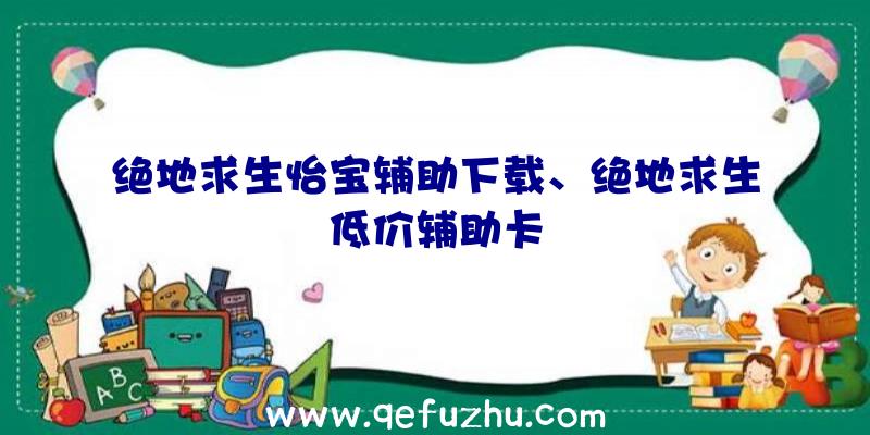 绝地求生怡宝辅助下载、绝地求生低价辅助卡