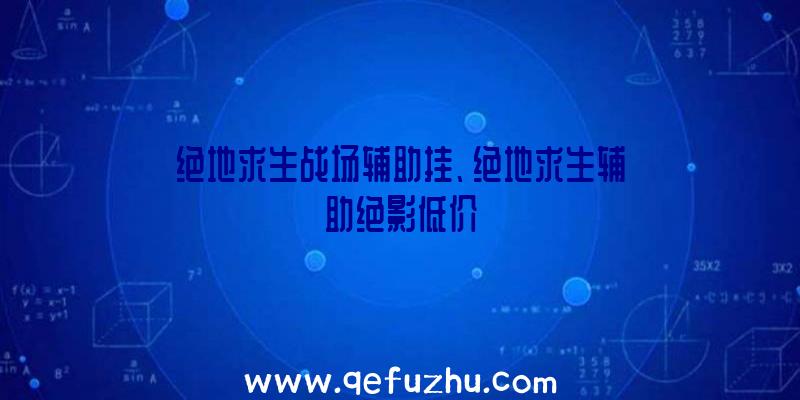 绝地求生战场辅助挂、绝地求生辅助绝影低价