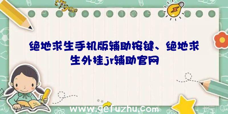 绝地求生手机版辅助按键、绝地求生外挂jr辅助官网