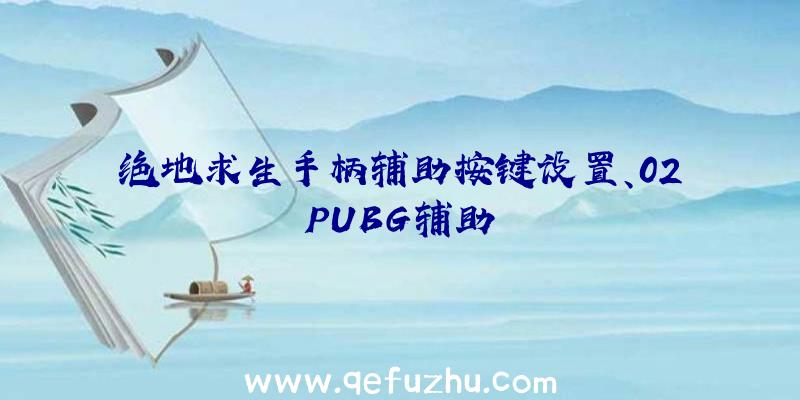 绝地求生手柄辅助按键设置、02PUBG辅助