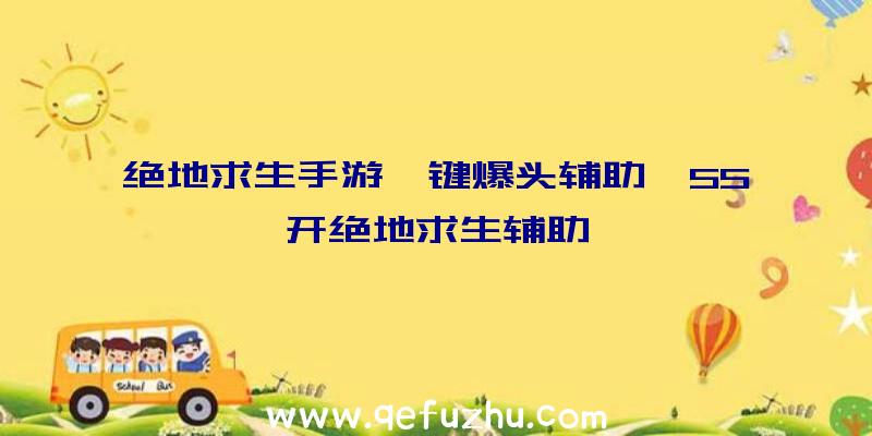 绝地求生手游一键爆头辅助、55开绝地求生辅助