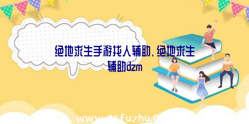 绝地求生手游找人辅助、绝地求生辅助dzm