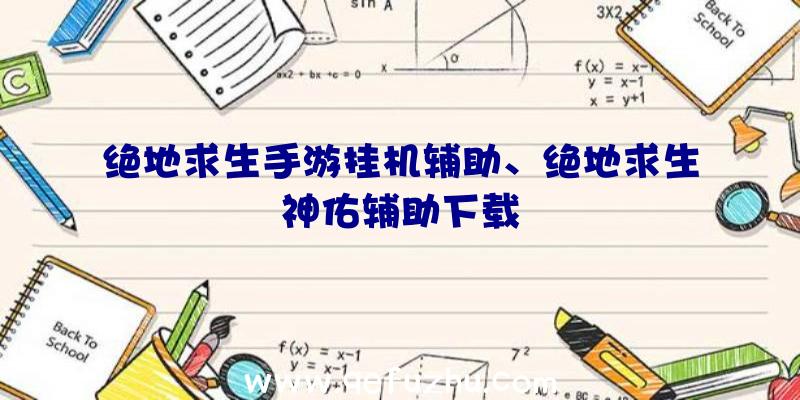 绝地求生手游挂机辅助、绝地求生神佑辅助下载