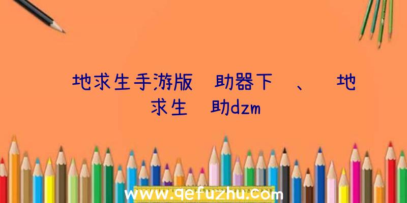 绝地求生手游版辅助器下载、绝地求生辅助dzm