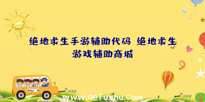 绝地求生手游辅助代码、绝地求生游戏辅助商城