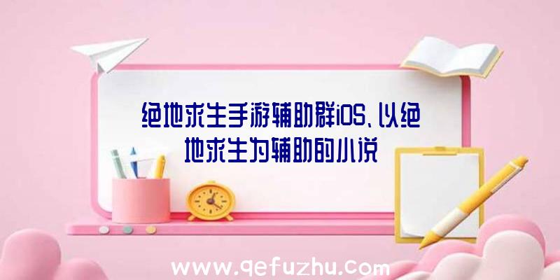 绝地求生手游辅助群iOS、以绝地求生为辅助的小说