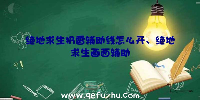 绝地求生扔雷辅助线怎么开、绝地求生画面辅助