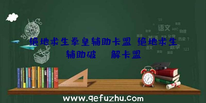 绝地求生拳皇辅助卡盟、绝地求生辅助破解卡盟