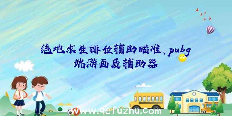 绝地求生排位辅助瞄准、pubg端游画质辅助器